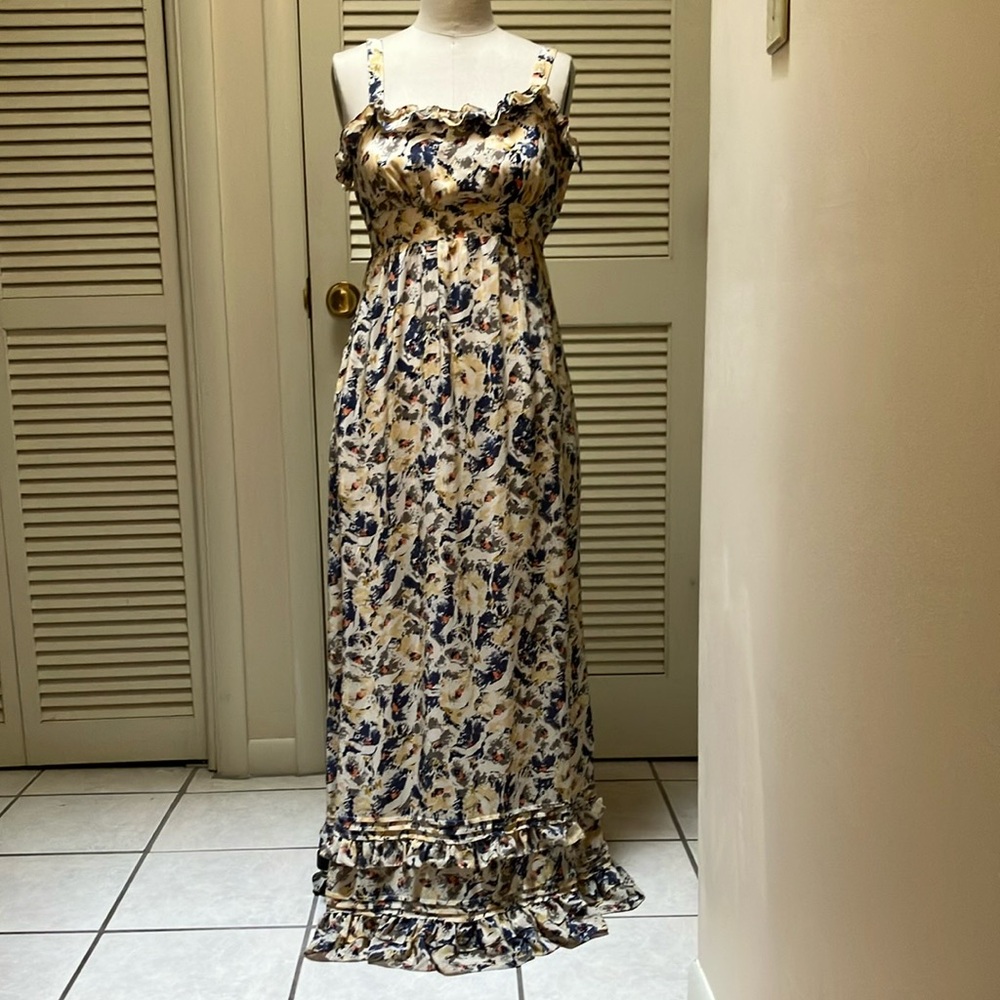 Floral Maxi Dress with Ruffle Details